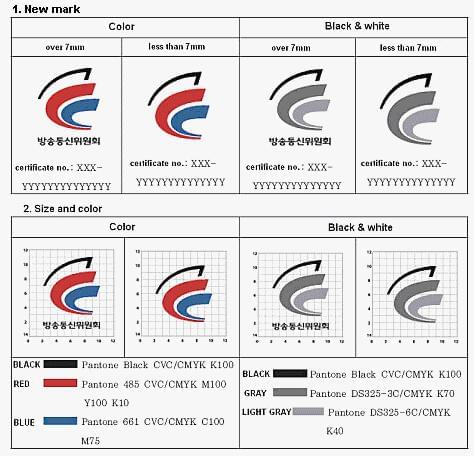 KCC認(rèn)證標(biāo)志要求